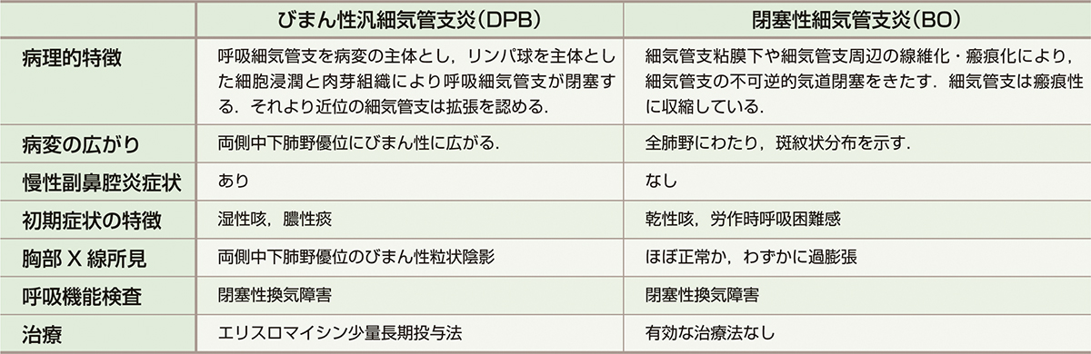 ⓔ表10-3-1　DPBとBOの比較 