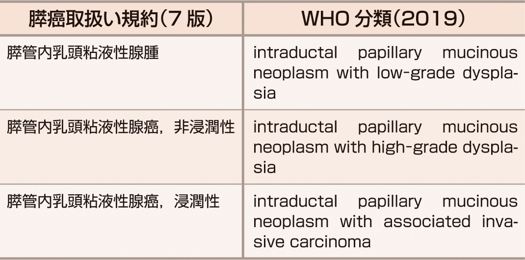 ⓔ表12-29-4　膵管内乳頭粘液性腫瘍の分類 