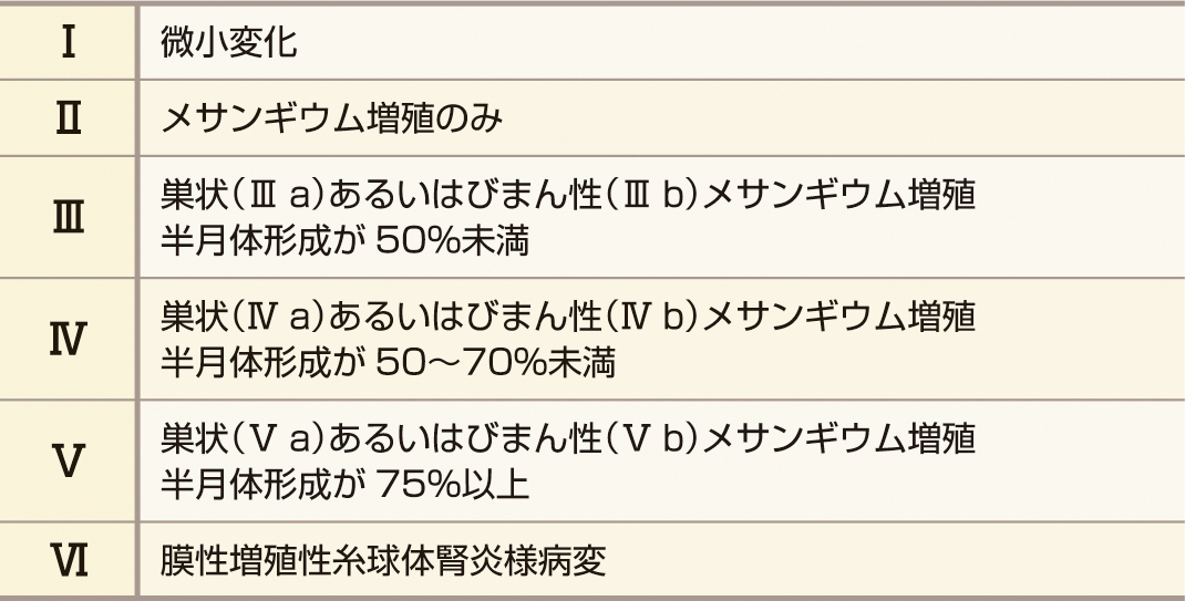 ⓔ表14-3-7　ISKDC分類 (国際小児腎臓病研究班による組織分類) 